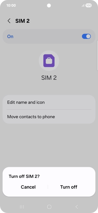 If you turn on use of the price plan, press Turn off.