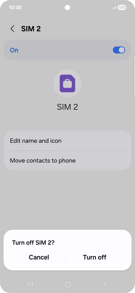 If you turn on use of the price plan, press Turn off.