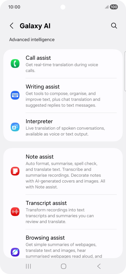 More examples of Galaxy AI usage are now displayed.