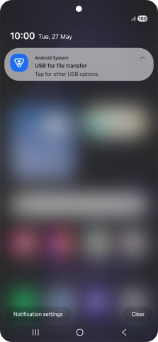 Press Tap for other USB options..