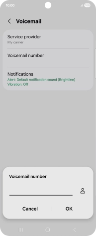 Key in (prefix) 5 (your phone number) and press OK.