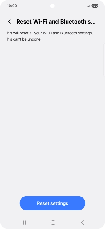 Press Reset settings.