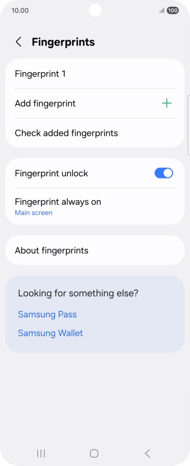 Press the required settings to turn them on or off.