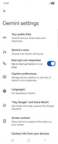 Follow the instructions on the screen to select the required settings.
