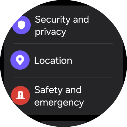 Press Security and privacy.