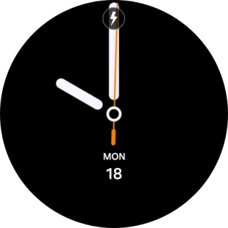 When the battery charging icon is displayed, the battery is charging.