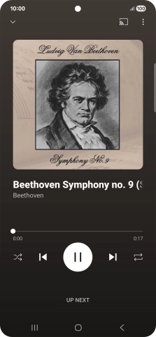 Press arrow right to go to the next audio file.