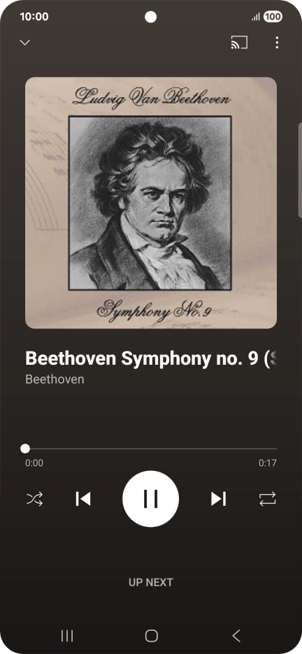 Press arrow right to go to the next audio file.