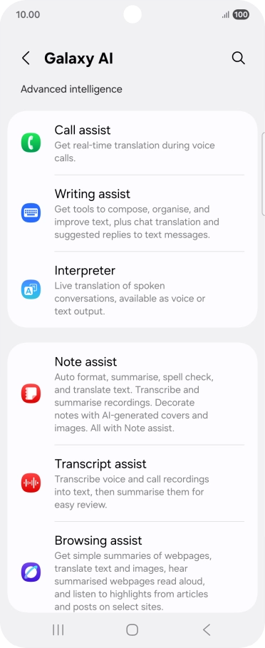 More examples of Galaxy AI usage are now displayed.