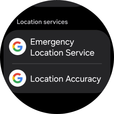 Press Emergency Location Service.