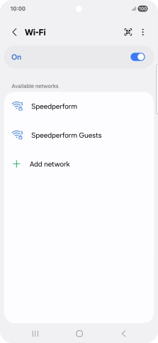 Press the required Wi-Fi network.