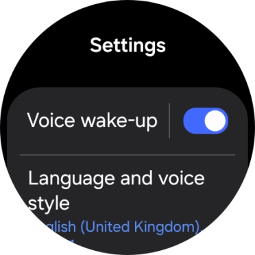 Press Language and voice style.