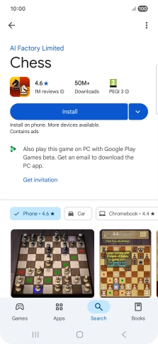Press Install and follow the instructions on the screen to install the app.