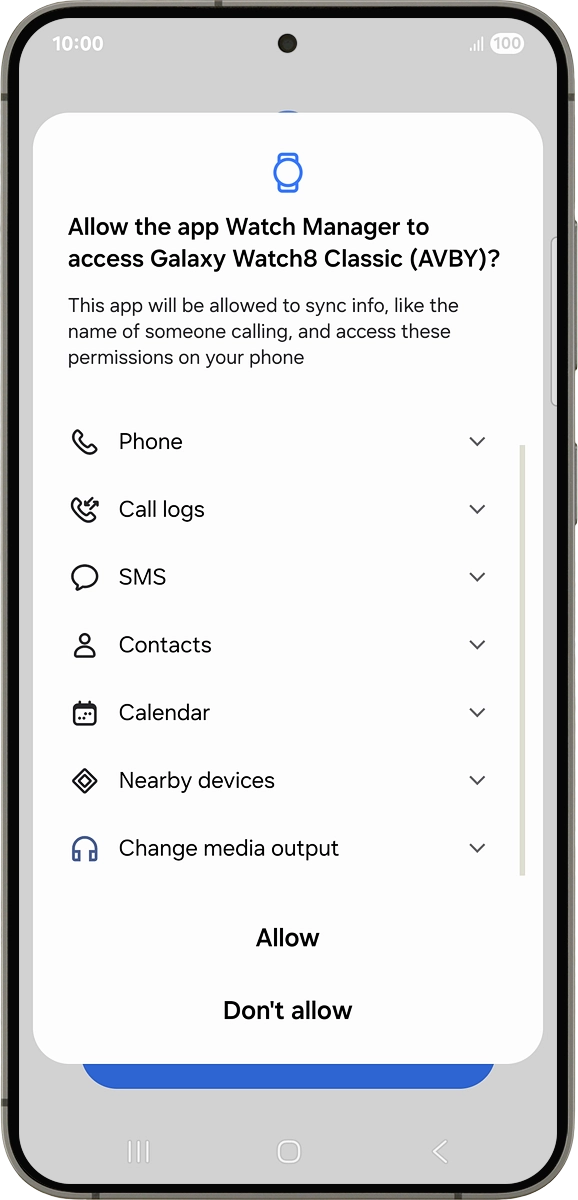 On your phone: Press Allow.