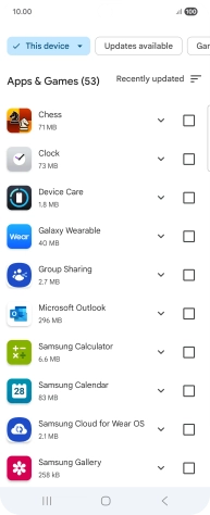 Press the required app.