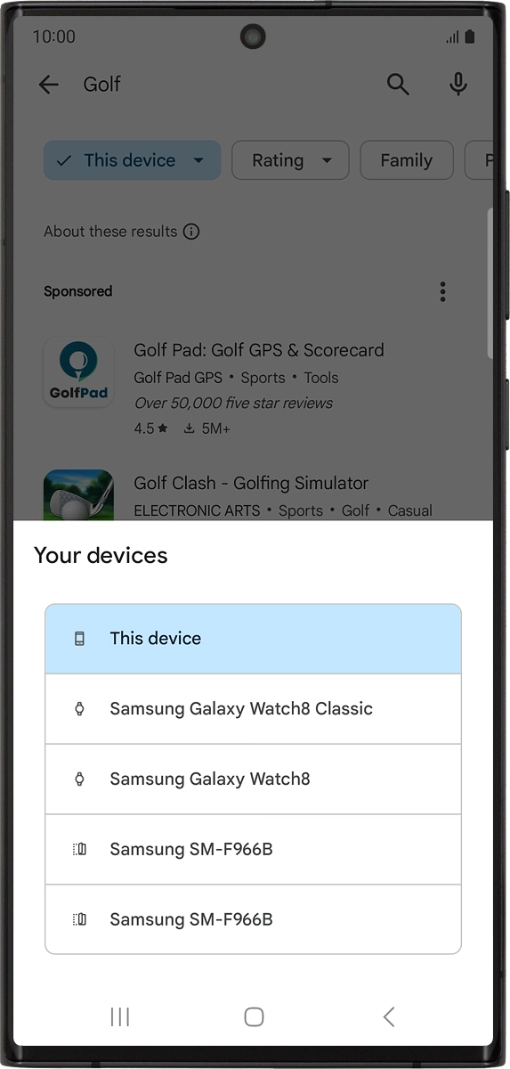 On your phone: Press Samsung Galaxy Watch8.