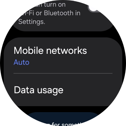 Press Mobile networks.