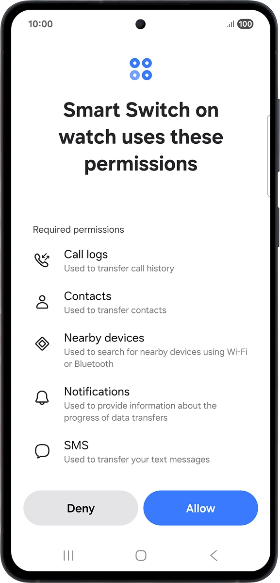 On your phone: Press Allow.