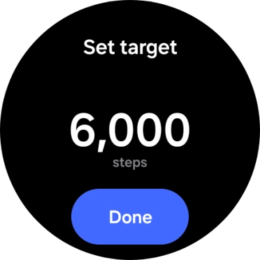 Slide your finger up or down on the screen to select the required goal.