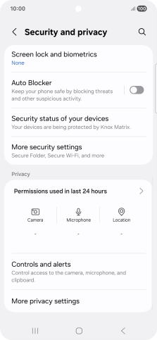 Press More security settings.