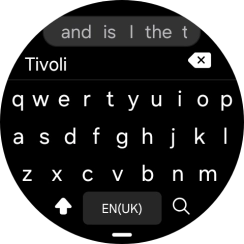 Key in the required destination and press the search icon.