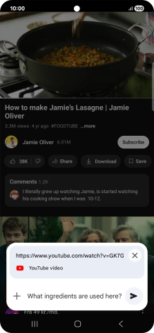 Follow the instructions on the screen to type or speak the required question for the video.