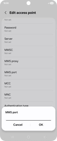Key in 80 and press OK.