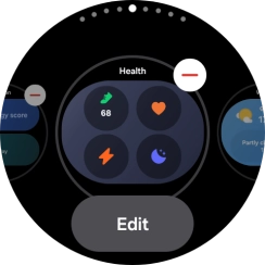 Press the remove widget icon.
