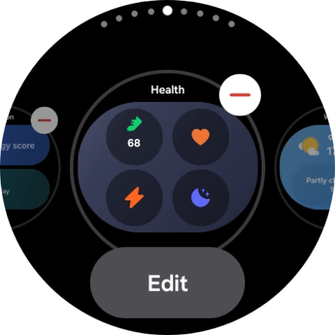 Press the remove widget icon.