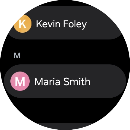 Press the required contact.