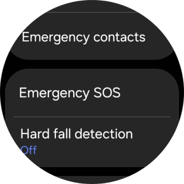 Press Emergency contacts.
