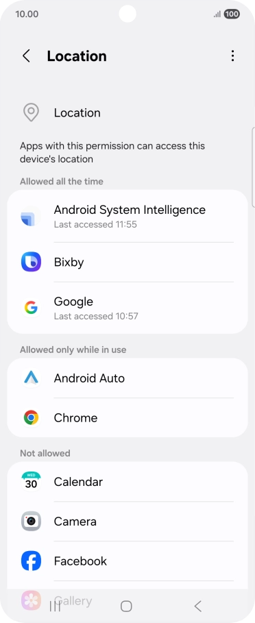 Press the required app.