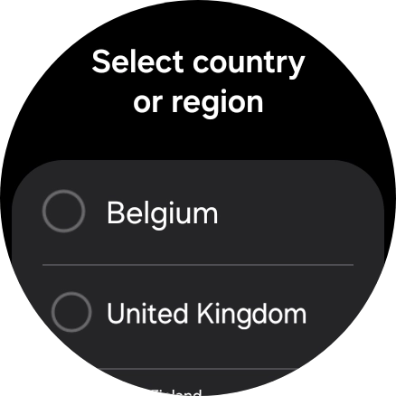 Press the required region.