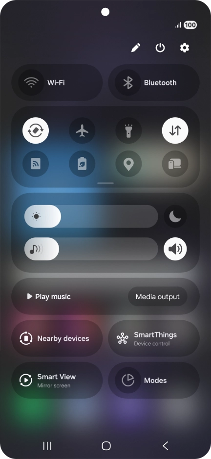 Press the settings icon.