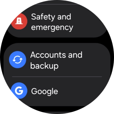 Press Safety and emergency.