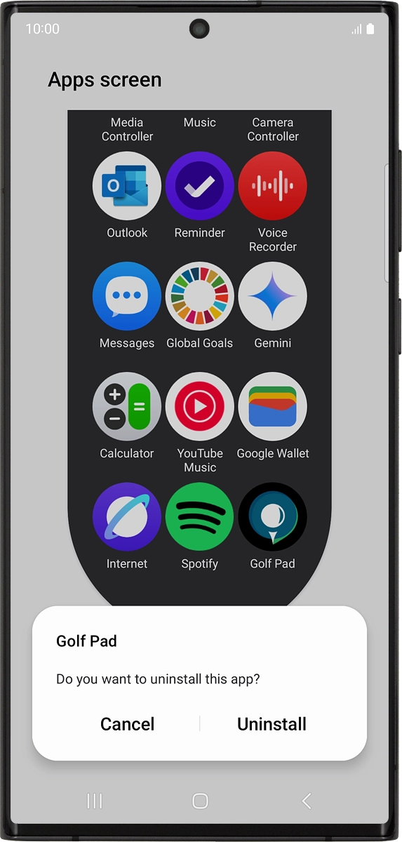 On your phone: Press Uninstall.