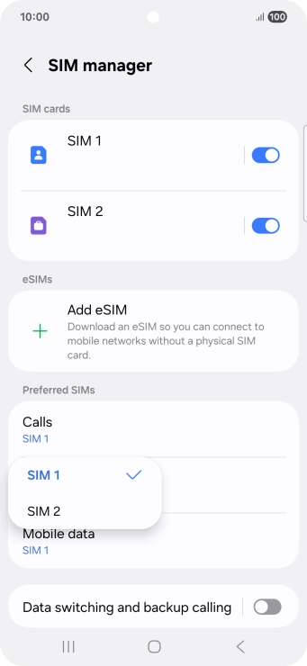 Press the required price plan.