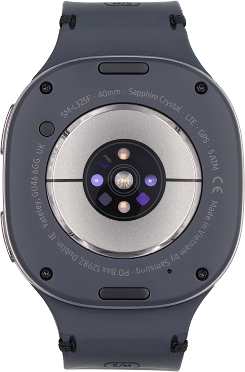 Place the back of your smartwatch on the magnetic charger allowing it to click into place.