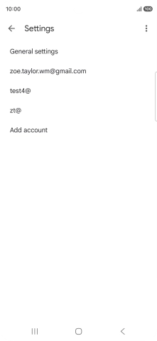 Press the required email account.