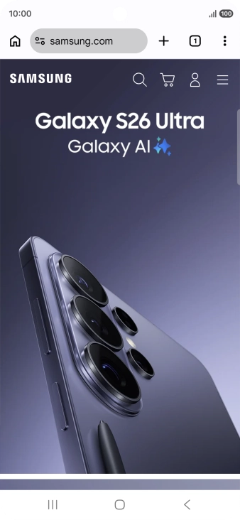 Press the menu icon.