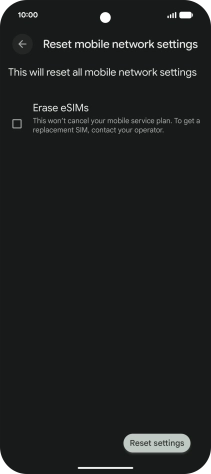 Press Reset settings.
