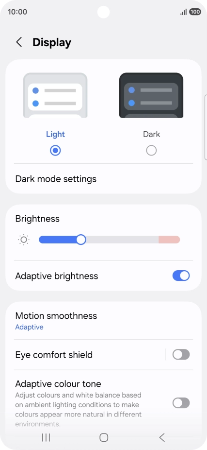 Press the indicator next to 