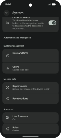 Press Date and time.