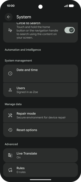 Press Date and time.