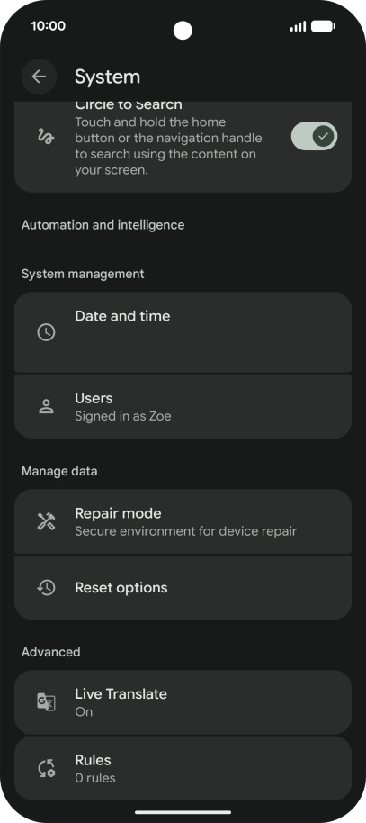 Press Date and time.
