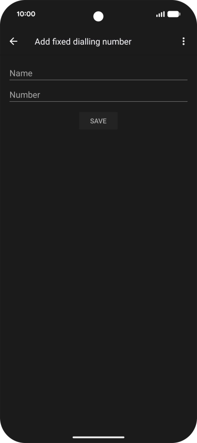 Press Name and key in the required name.