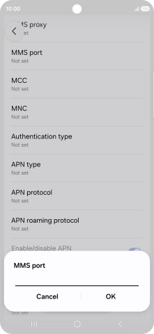 Key in 8080 and press OK.