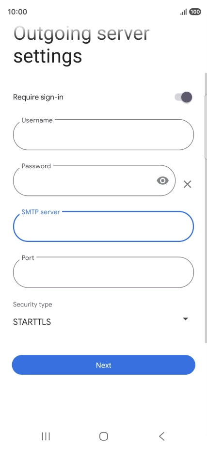 Press the field below 