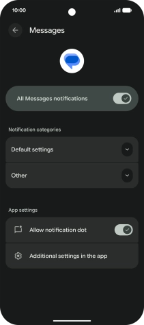 Press Default settings.