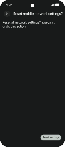 Press Reset settings.